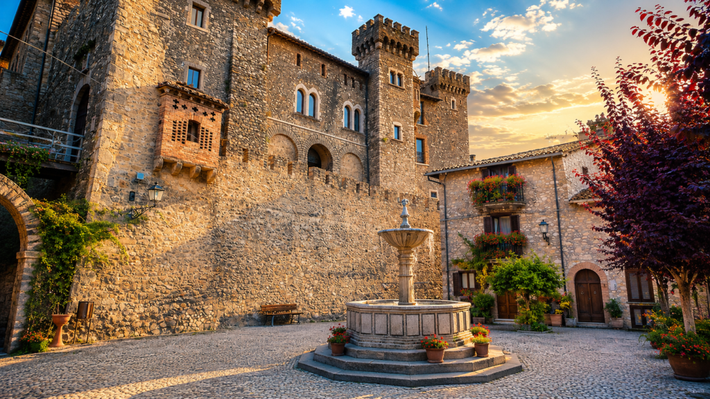 Collalto Sabino borgo medievale con Castello Baronale
