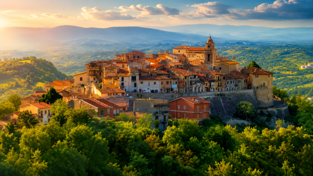 Montelibretti borgo della Sabina Romana tra colline uliveti e tradizioni locali