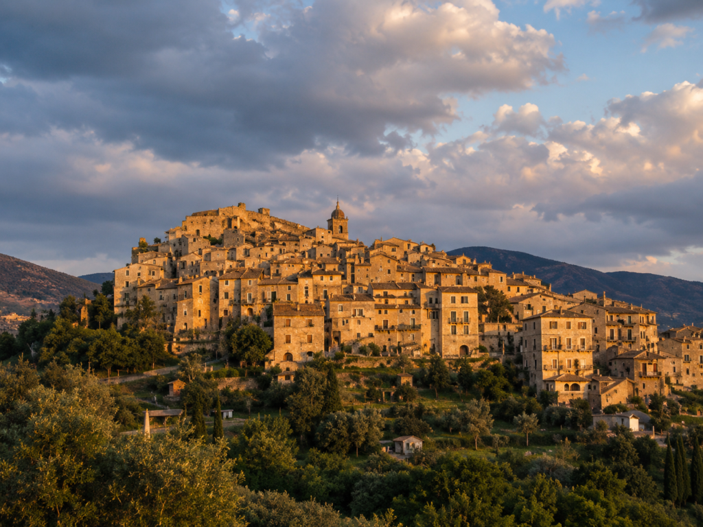 Moricone borgo della Sabina Romana tra Monti Lucretili e oliveti