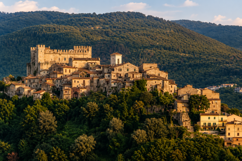 Nerola borgo medievale con Castello Orsini nella Sabina Romana