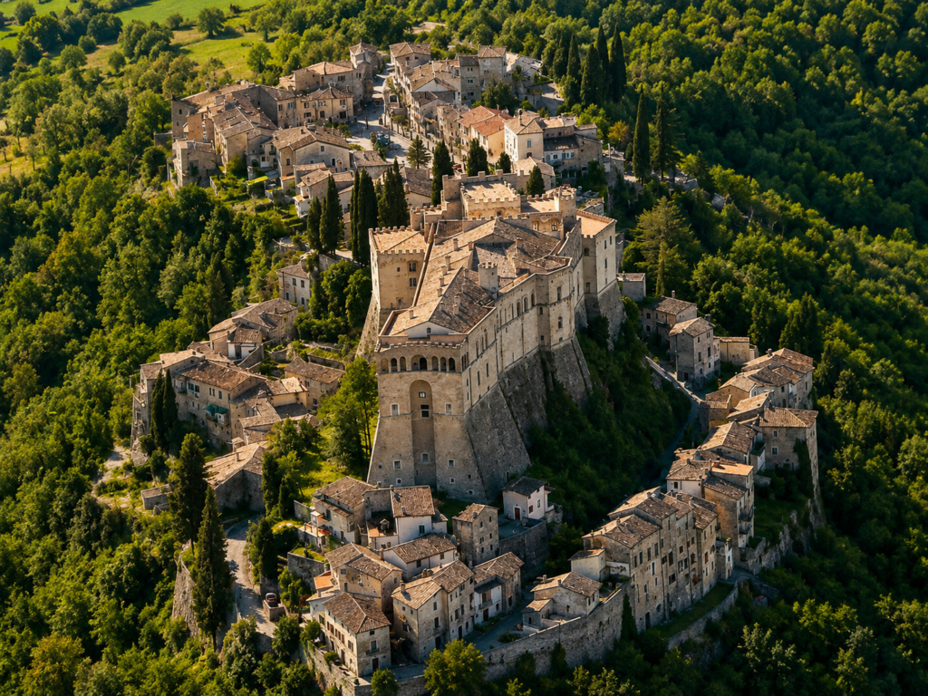 Rocca Sinibalda borgo medievale con Castello Sforza Cesarini