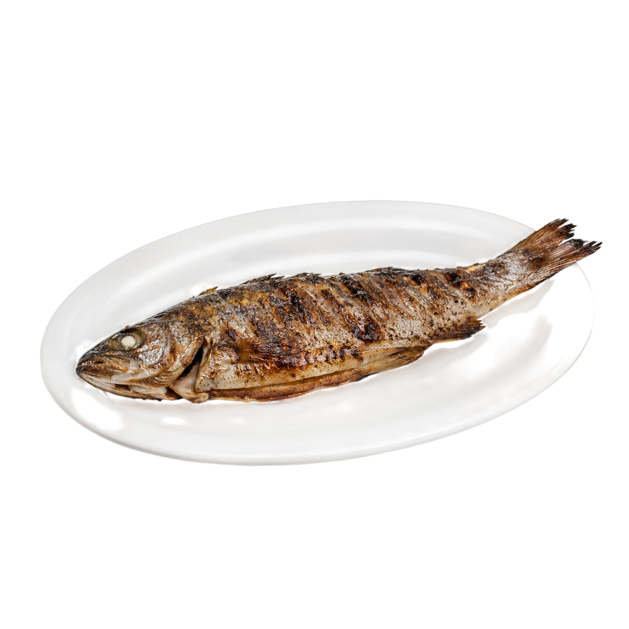 Pesce di lago alla brace