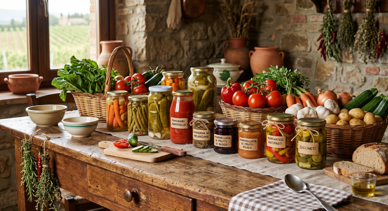 Conserve, verdure e prodotti locali della Sabina