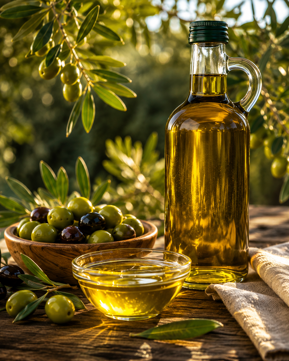 Bottiglia di olio extravergine tra i sapori della Sabina
