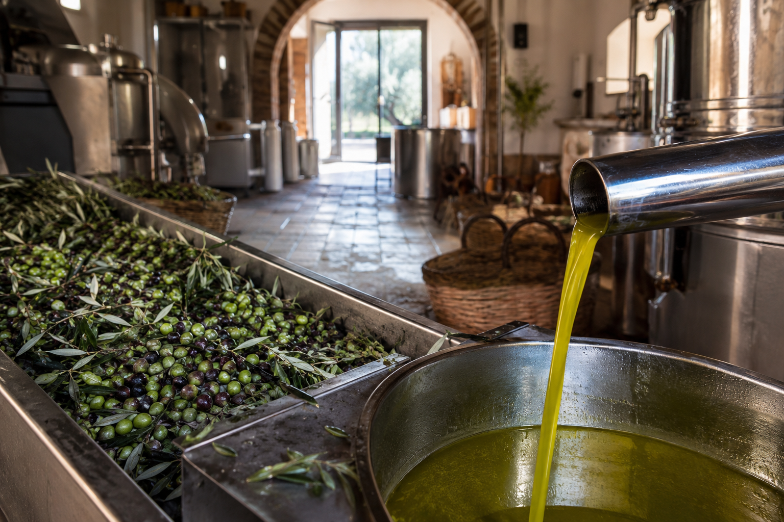 Olive e rami di ulivo della Sabina