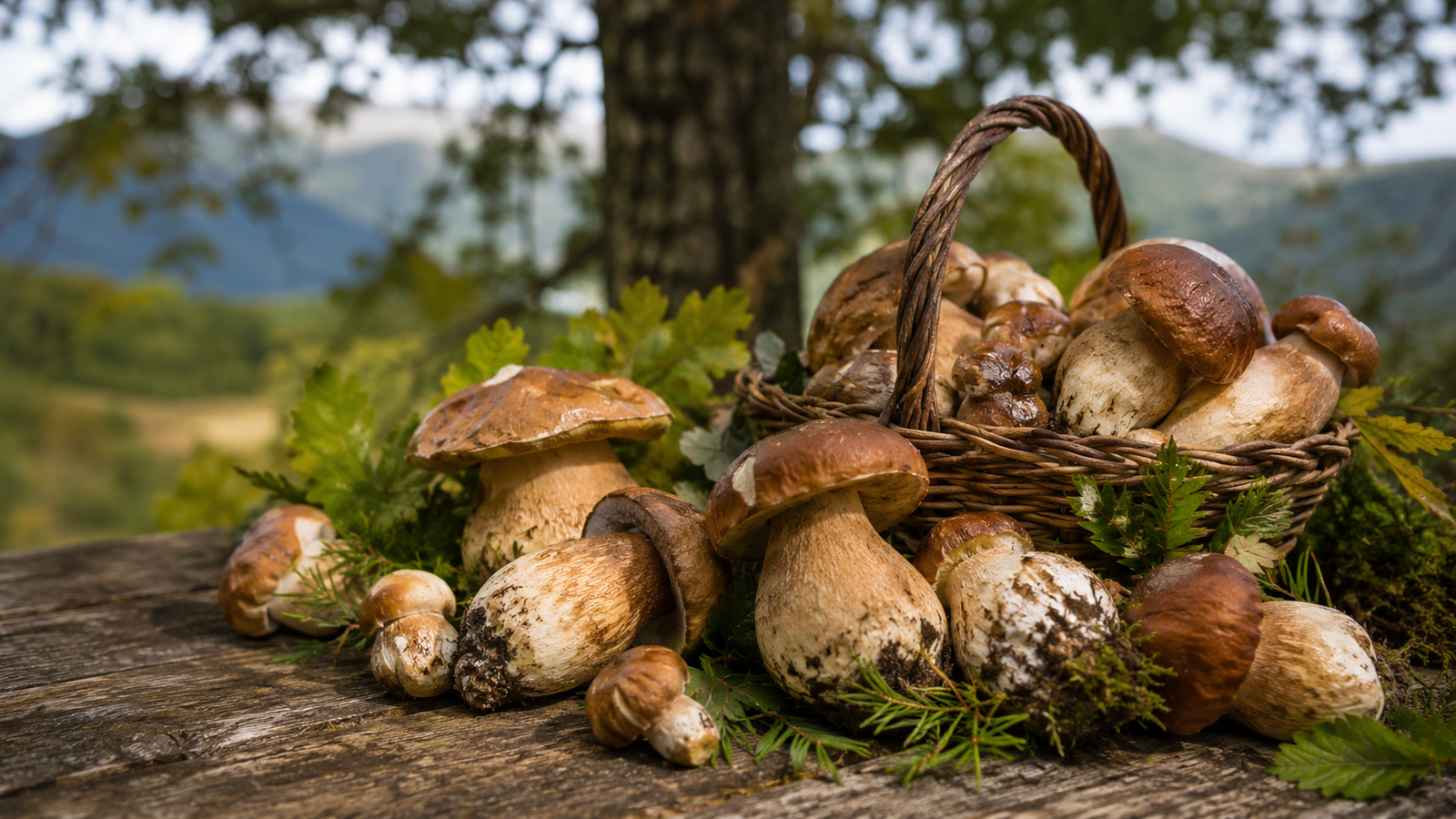 Funghi porcini dei boschi dei Monti Lucretili