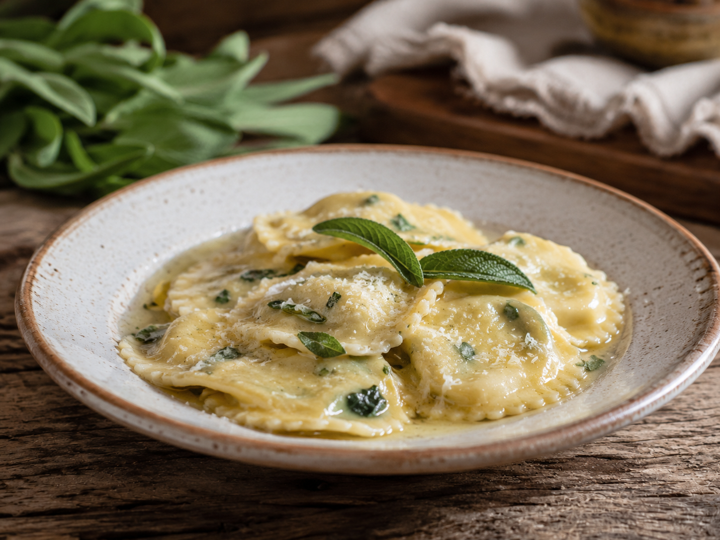 Ravioli alla borragine e ricotta di Magliano Sabina