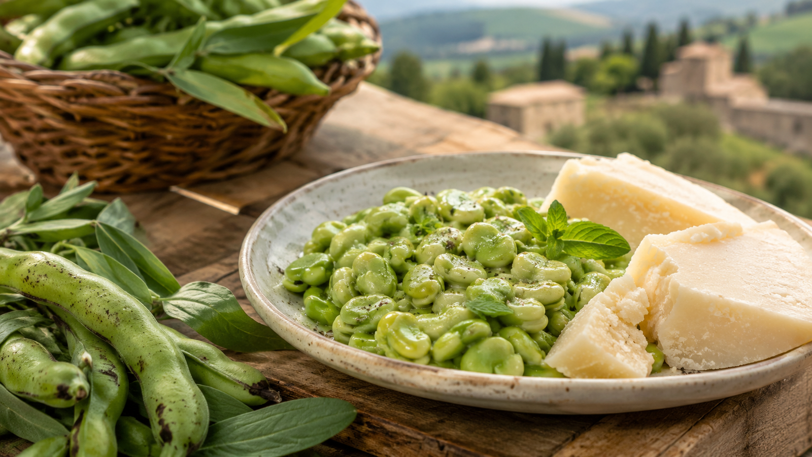 Fave fresche e pecorino, sapore primaverile della tradizione contadina