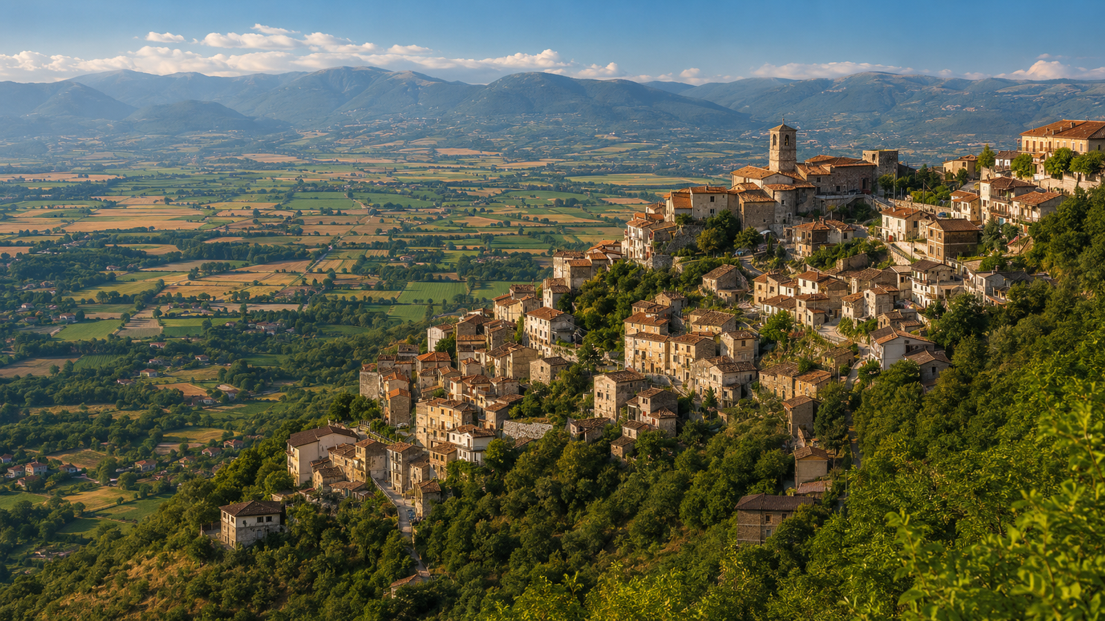Poggio Bustone, panorama del borgo