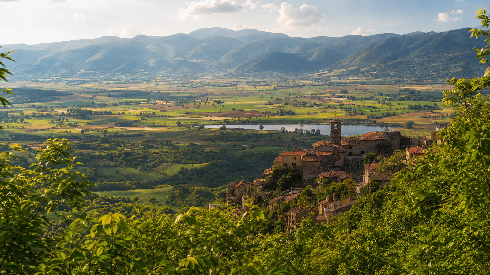 Poggio Bustone affacciato sulla Piana Reatina e sulla Valle Santa