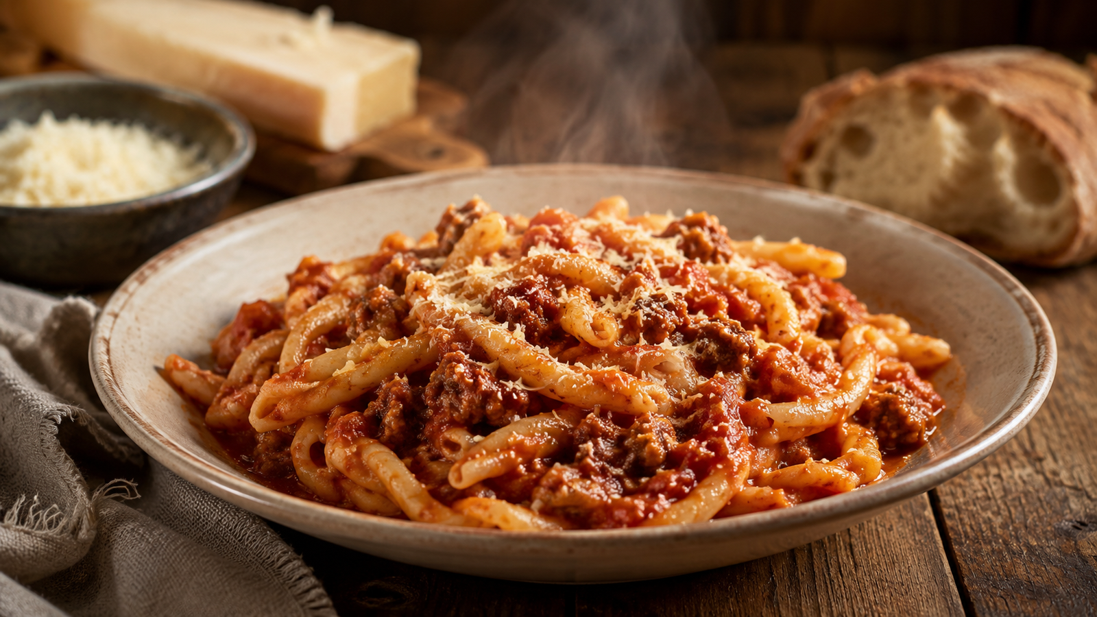 Maccaruni with meat sauce from Poggio Moiano