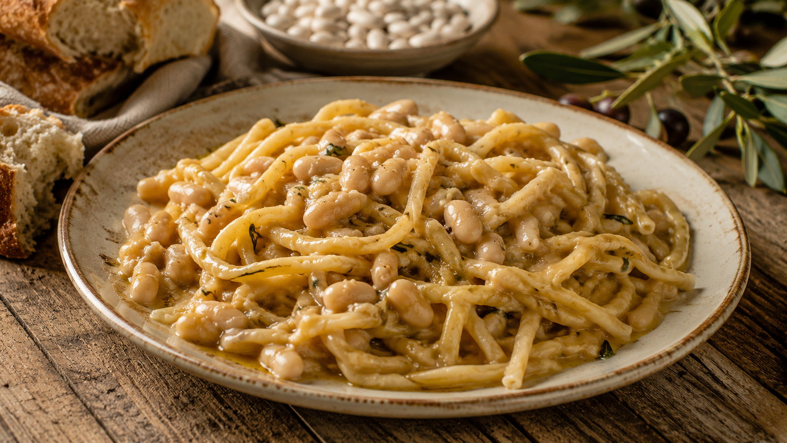 Pasta alla Fijola, piatto tradizionale di Tarano con pasta e fagioli