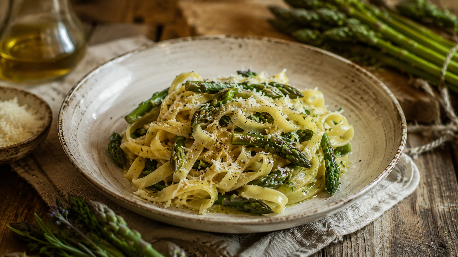 Fettuccine agli asparagi selvatici