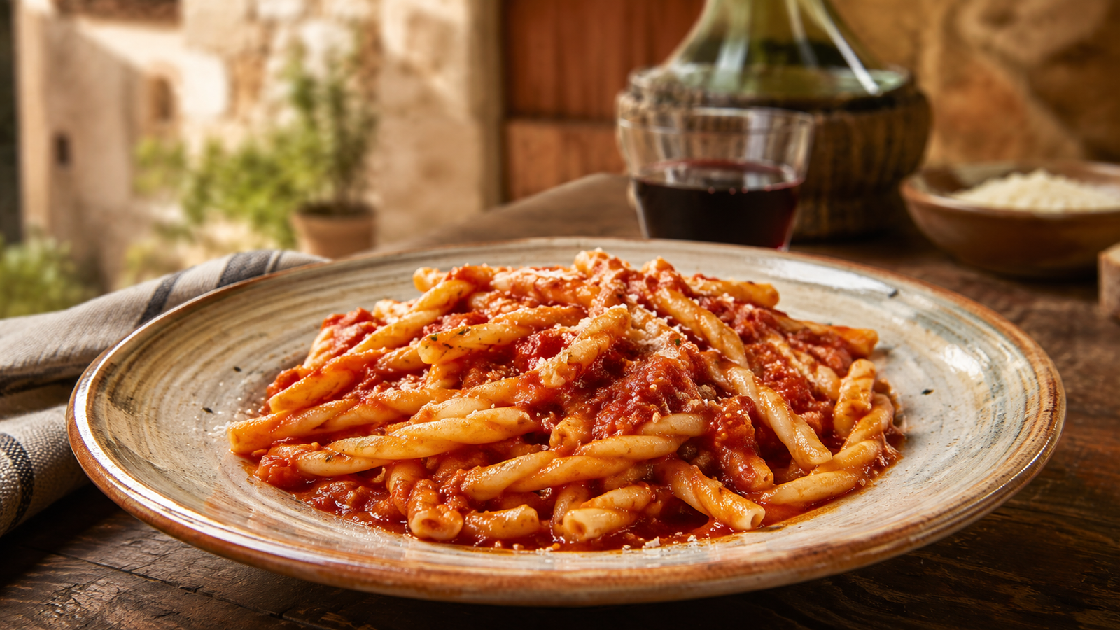 Strozzapreti al sugo della tradizione di Vacone